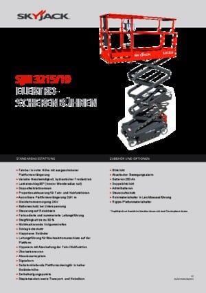 Plataformas de tijeras de ruedas Skyjack SJ III 3219