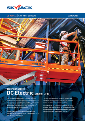 Plataformas de tijeras de ruedas Skyjack SJ III 3219