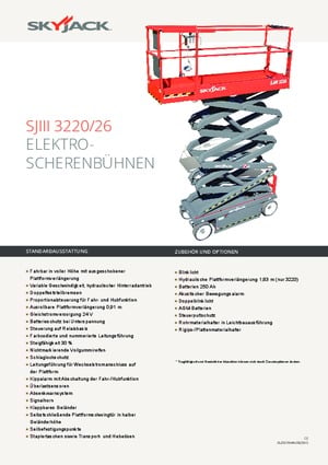 Plataformas de tijeras de ruedas Skyjack SJ III 3220