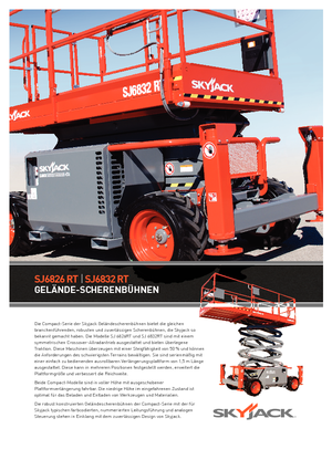 Plataformas de tijeras de ruedas Skyjack SJ III 6832 RTE