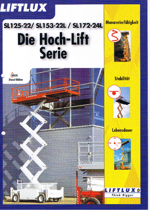 Plataformas de tijeras de ruedas Liftlux SL 172-24