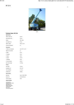 Plataformas telescópicas de ruedas Aichi SP25B