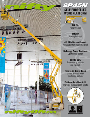 Plataformas articuladas de ruedas Niftylift SP 45 N