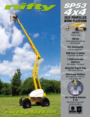 Plataformas articuladas de ruedas Niftylift SP 53