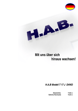 Plataformas telescópicas de ruedas HAB T 17 JD 4WD