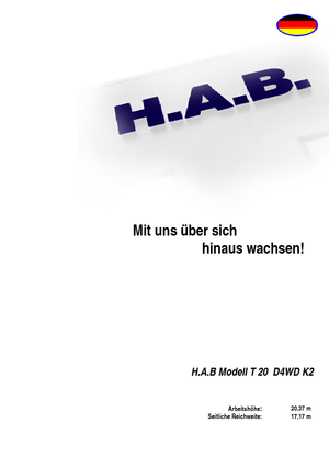 Plataformas telescópicas de ruedas HAB T 20 D 4WD K2