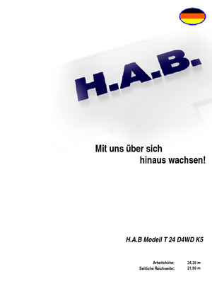 Plataformas telescópicas de ruedas HAB T 24 D 4WD K5