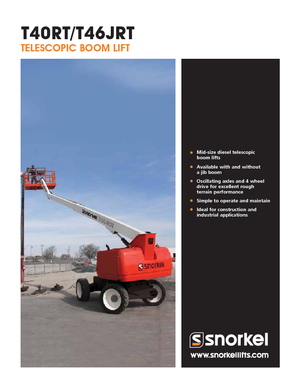 Plataformas telescópicas de ruedas Snorkel T40RT