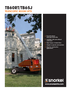 Plataformas telescópicas de ruedas Snorkel T60RT