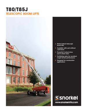 Plataformas telescópicas de ruedas Snorkel TB85J