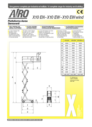 Plataformas de tijeras de ruedas AIRO X 10 EW