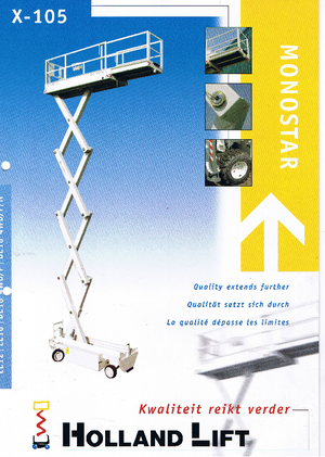 Plataformas de tijeras de ruedas Holland-Lift X 105 DL 18 4WD P