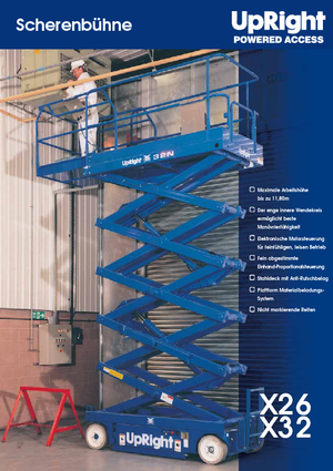 Plataformas de tijeras de ruedas UpRight X 26 N