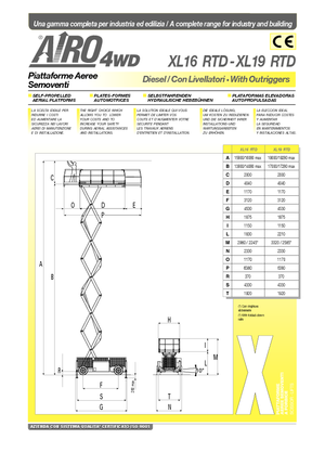 Plataformas de tijeras de ruedas AIRO XL 19 RTD