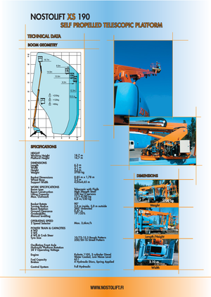 Plataformas telescópicas de ruedas Nostolift XS 190