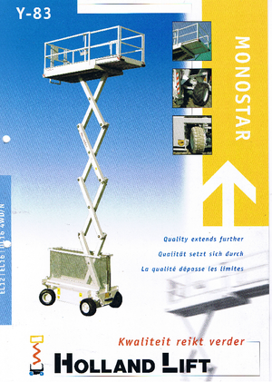 Plataformas de tijeras de ruedas Holland-Lift Y 83 DL 16 4WD