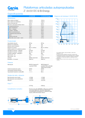 Plataformas articuladas de ruedas Genie Z-34/22 DC