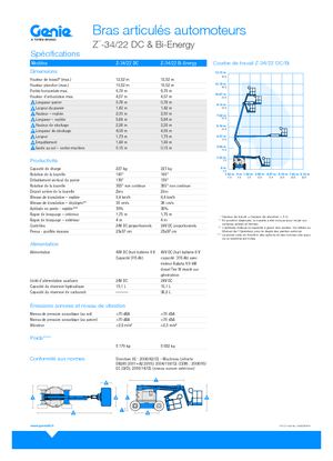 Plataformas articuladas de ruedas Genie Z-34/22 DC