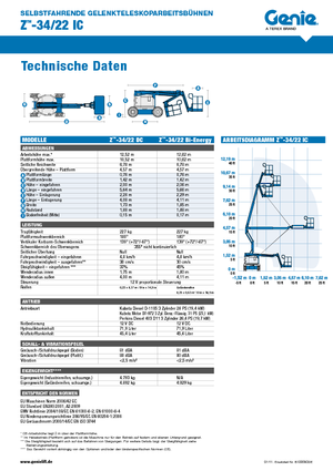 Plataformas articuladas de ruedas Genie Z-34/22 IC