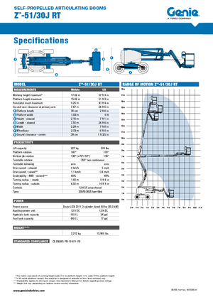 Plataformas articuladas de ruedas Genie Z51/30J RT