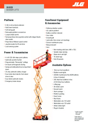 Plataformas de tijeras de ruedas JLG 2632ES