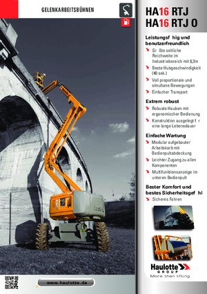 Plataformas articuladas de ruedas Haulotte HA16 RTJ