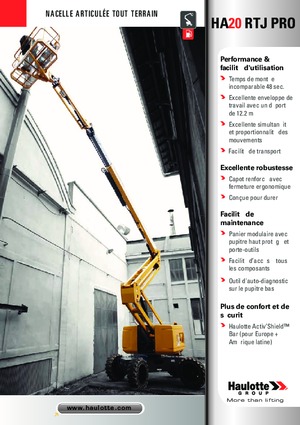 Plataformas articuladas de ruedas Haulotte HA20 RTJ PRO