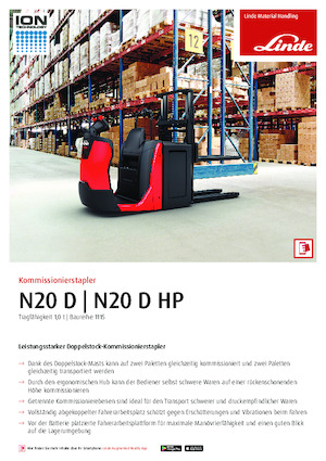 Recolectores de pedidos Linde N20D HP