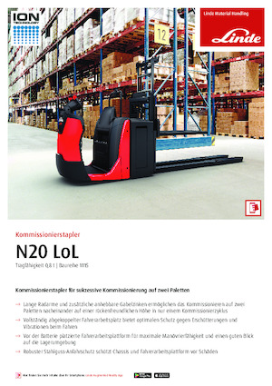 Recolectores de pedidos Linde N20LoL