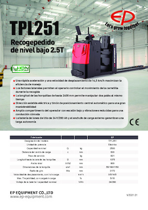 Recolectores de pedidos EP TPL251