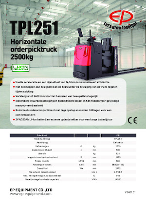 Recolectores de pedidos EP TPL251