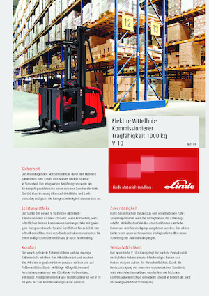 Recolectores de pedidos Linde V10 Std