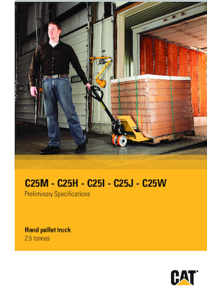 Transpaleta elec. de conductor acompañante Caterpillar C25M