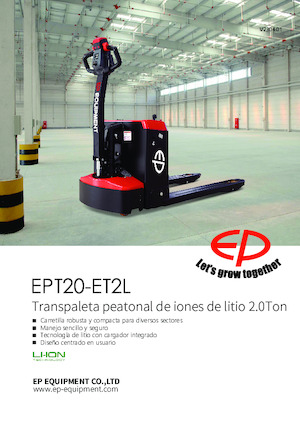 Transpaleta elec. de conductor acompañante EP EPT20-ET2L