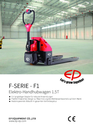 Transpaleta elec. de conductor acompañante EP F1