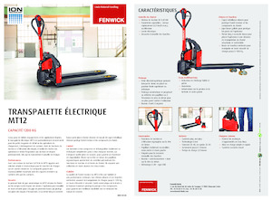 Transpaleta elec. de conductor acompañante Linde MT12 