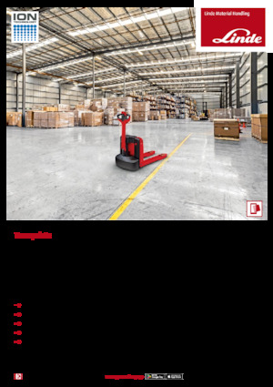 Transpaleta elec. de conductor acompañante Linde MT15