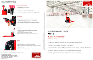 Transpaleta elec. de conductor acompañante Linde MT18
