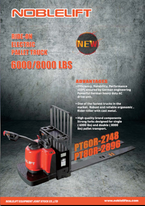 Transpaleta elec. de conductor acompañante Noblelift PT80R