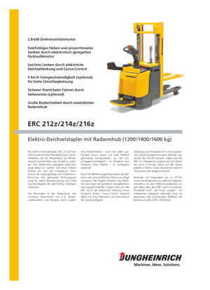 Apiladores de palets con plataforma elevadora Jungheinrich ERC 212z