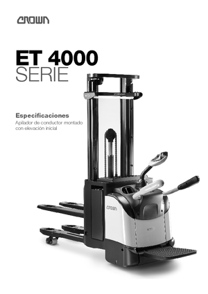 Apiladores de palets con plataforma elevadora Crown ETi 4000-1.6 TT