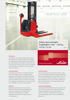 Apiladores de pie Linde L 12 AS 2924 S