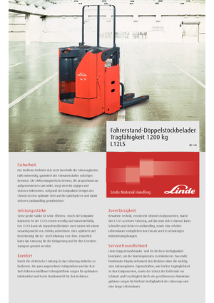 Apiladores de pie Linde L 12 LS