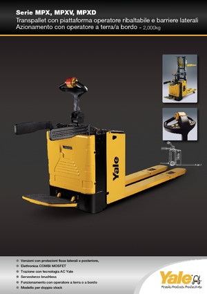 Apiladores de palets con plataforma elevadora Yale MP20XD