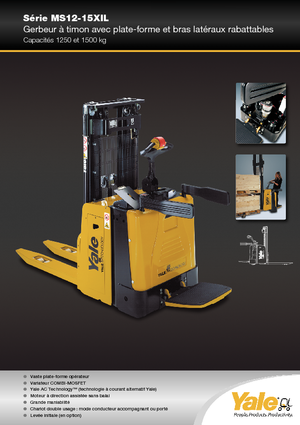 Apiladores de palets con plataforma elevadora Yale MS12X