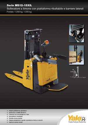 Apiladores de palets con plataforma elevadora Yale MS12X