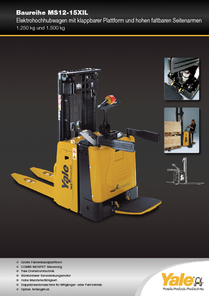 Apiladores de palets con plataforma elevadora Yale MS12X