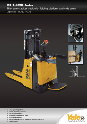 Apiladores de palets con plataforma elevadora Yale MS12X