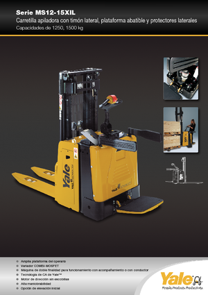 Apiladores de palets con plataforma elevadora Yale MS12X