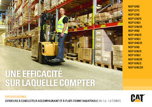 Apiladores de palets con plataforma elevadora Caterpillar NSP16N2(I)R